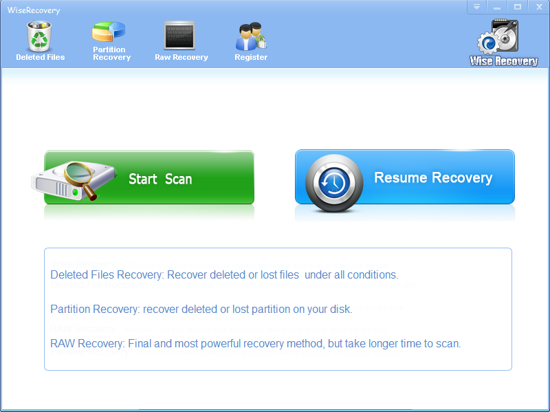 WiseRecovery software